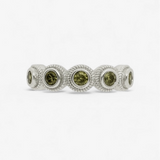 Anillo lágrima oliva plata