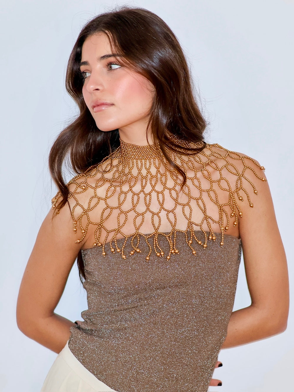 Chocker luna dorado