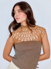 Chocker luna dorado