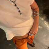 Cadena estrellas plata