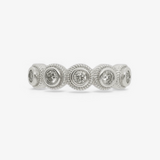 Anillo lágrima blanco plata