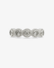 Anillo lágrima blanco plata