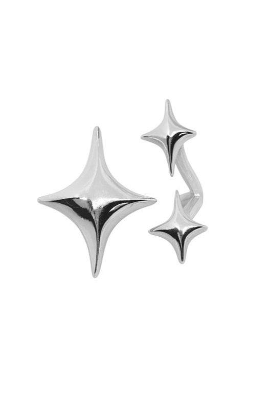 Anillo triple star plata
