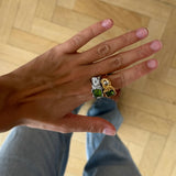 Anillo efímero plateado