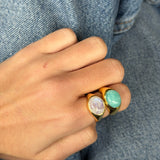 Anillo big amazonita