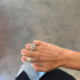 Anillo love verde plata