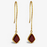 Pendientes Alma burdeos