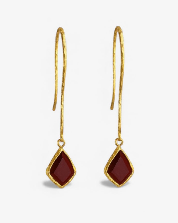 Pendientes Alma burdeos
