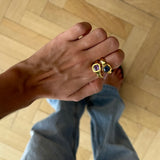 Anillo cosmos labradorita