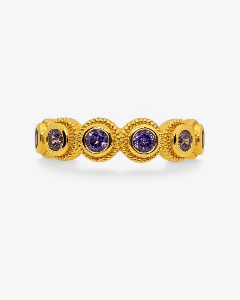 Anillo lágrima lila