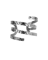 Brazalete Liana espiral de acero inoxidable plateado - CASALÉ