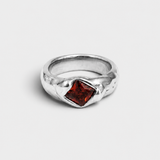 magma silver ring