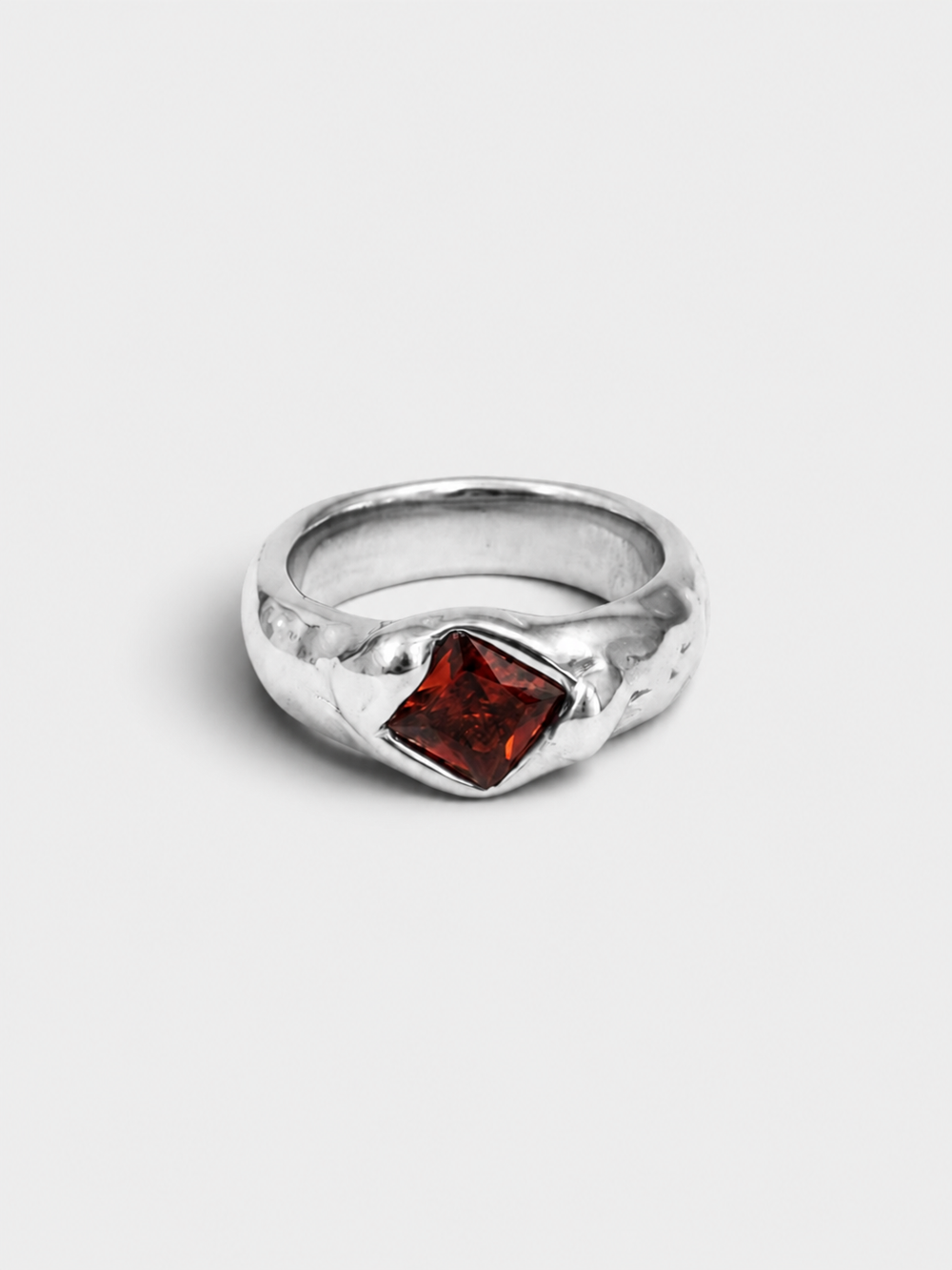 magma silver ring