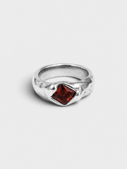 magma silver ring