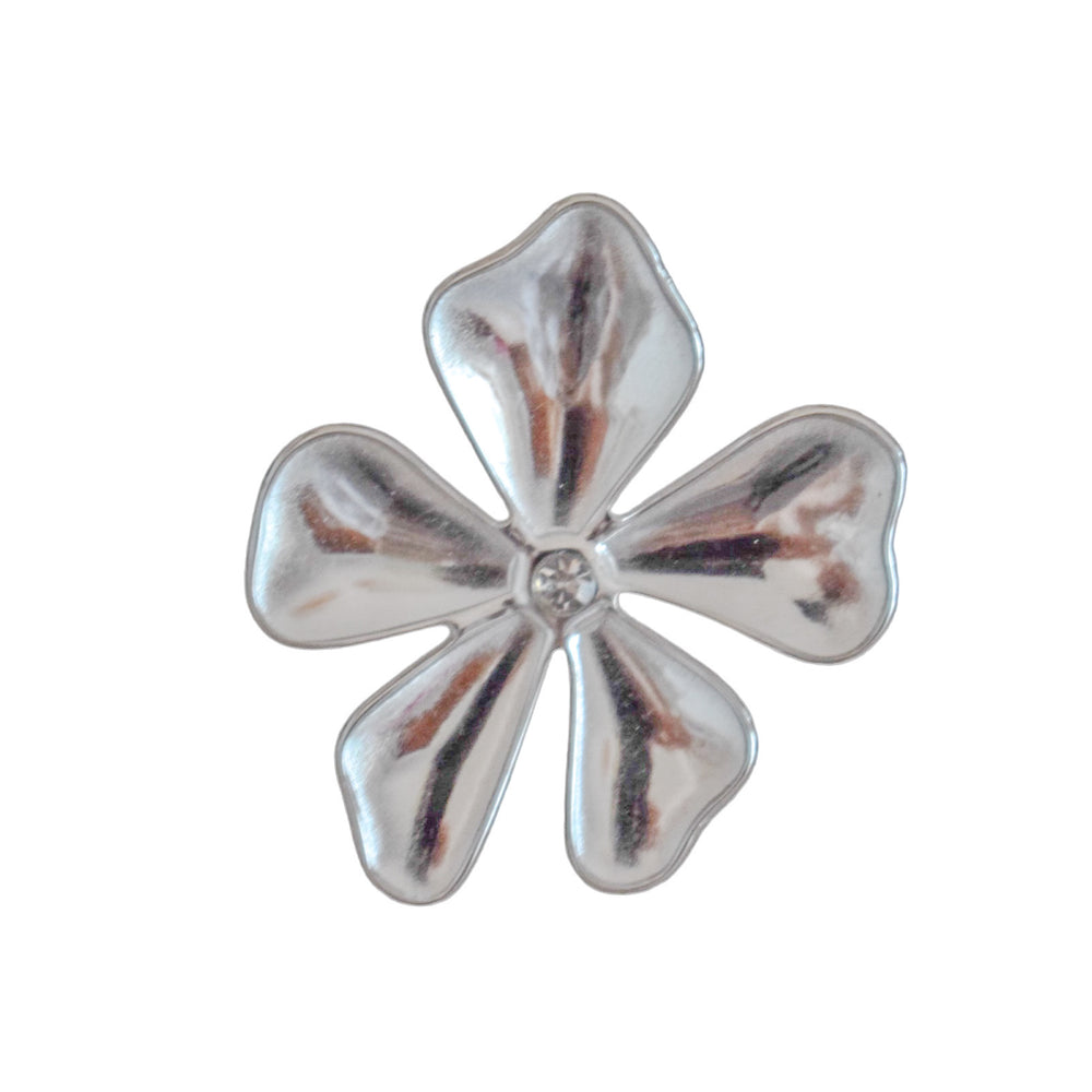 Anillo flor plata