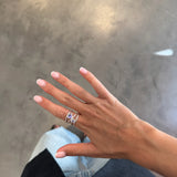 Anillo love lila plata