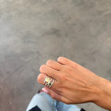Anillo love verde plata