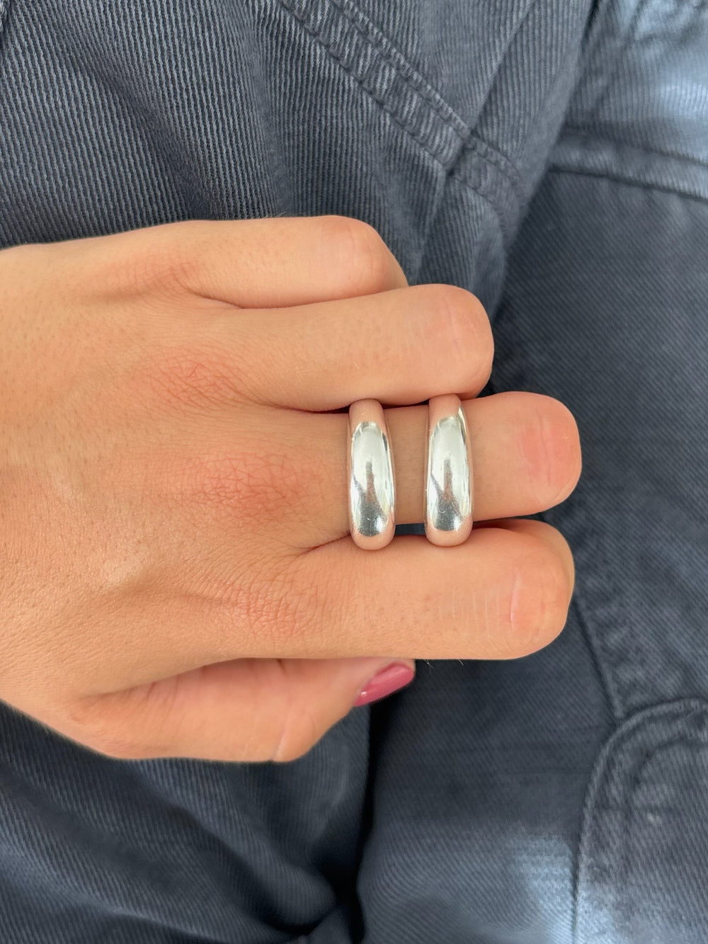 Anillo double plata