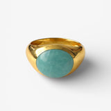 Anillo big amazonita