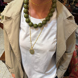 Collar Canicas oliva