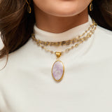 Collar Amuleto lila
