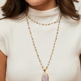Collar Amuleto lila