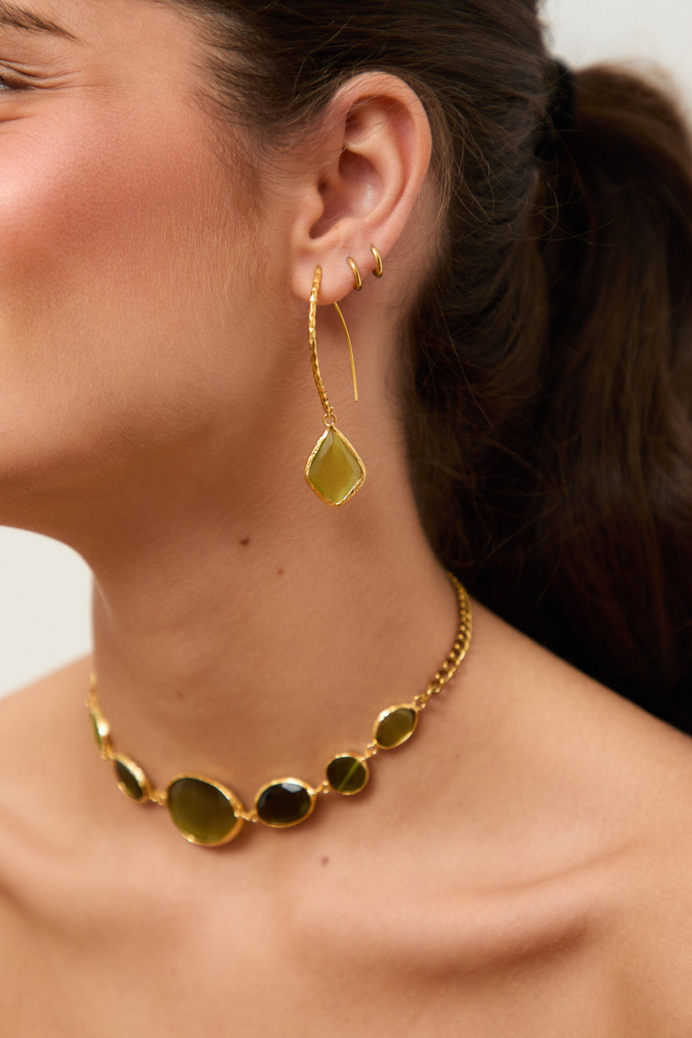 Pendientes Alma verde