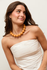 Collar Canicas mostaza