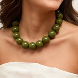 Collar Canicas oliva