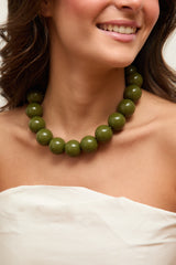 Collar Canicas oliva